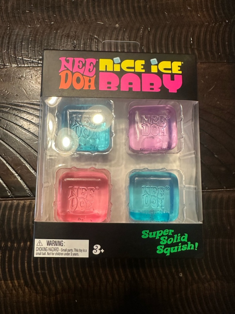 NeeDoh Nice Ice Baby 4 Pack Colored Squish Cubes